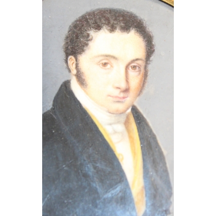 Miniature "Portrait d'homme" signé FINOT 1824