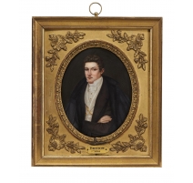 Miniature "Portrait d'homme" signé BRETON 1834