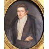 Miniature "Portrait d'homme" signé BRETON 1834