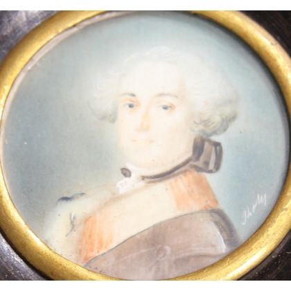 Miniature "Portrait d'homme" signée THOM