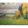 Tableau \"Paysage d\'automne\" signé FÜRST 1918