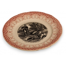 Assiette "Chasse au lièvre" de SARREGUEMINES