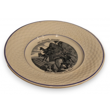 Assiette \"Chasse au chamois\" de GIEN
