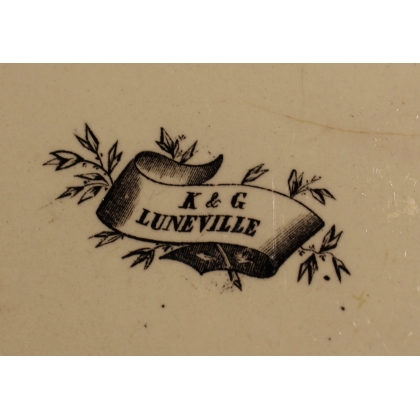 Assiette \"Chasse au cerf\" de K & G LUNEVILLE