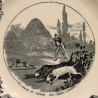 Assiette \"Chasse au lièvre\" de J. VIEILLARD
