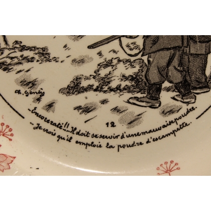 Assiette \"Chasse Le Gros gibier\" de BADONVILLER
