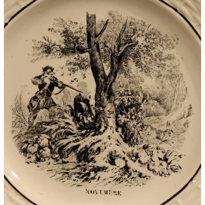 Assiette \"Chasse Novembre\" de SARREGUEMINES