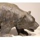 Ours marchant en bronze