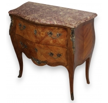 Commode style Louis XV en bois de rose