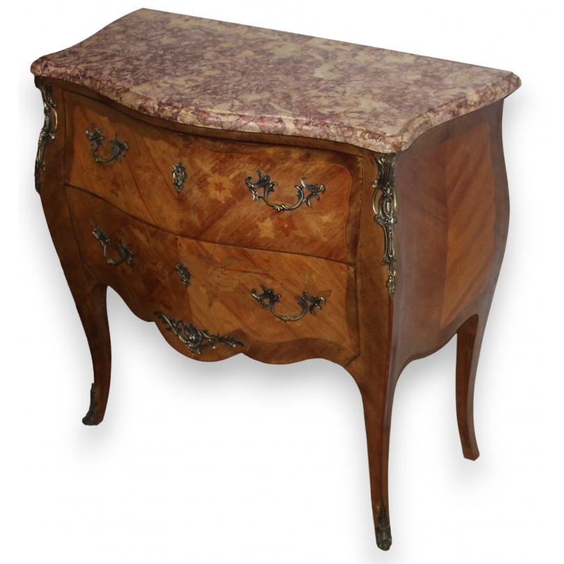 Commode style Louis XV en bois de rose