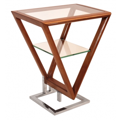 Table d'appoint Iso coloris Noyer