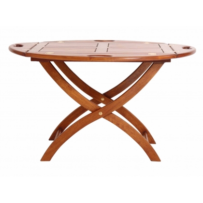 Table plateau butler-tray teinte noyer