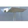 Lampe double sur pied en fonte blanche