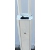 Lampe double sur pied en fonte blanche