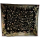 Tapis chenille Fleurs sur fond noir