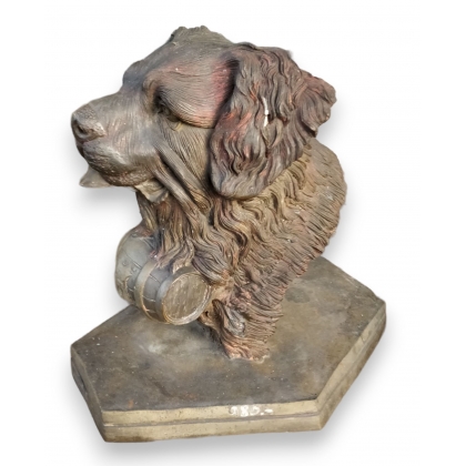 Bronze \"Tête de Saint-Bernard\"