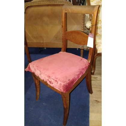 Suite de 6 chaises Louis-Philippe pieds sabre
