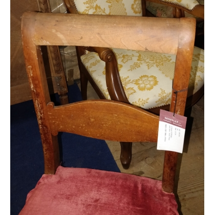 Suite de 6 chaises Louis-Philippe pieds sabre
