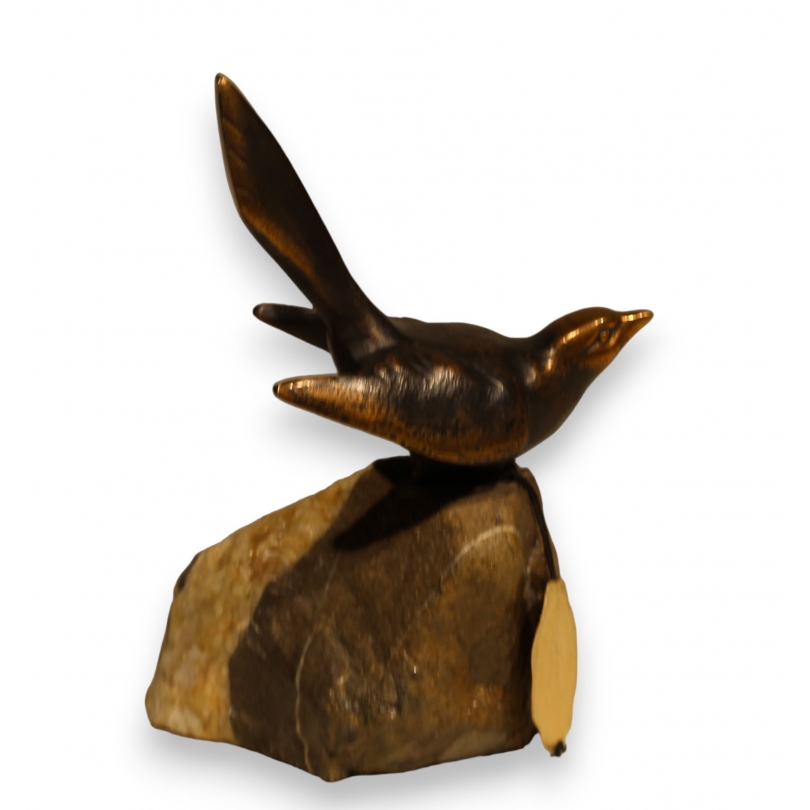 Bronze \"Mésange à longue queue\" de REUSSNER