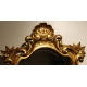 Miroir en bois sculpté doré style Louis XV