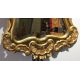 Miroir en bois sculpté doré style Louis XV