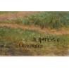 Tableau \"Leukerbad\" signé B. ROTEN-C.