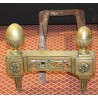 Paire de chenets Directoire "Pommes de Pin"