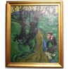 Tableau \"Expressionniste\" signé L. VON LANTHEN