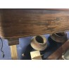 Converted spruce desk. Green leather top. At  Moinat SA  - Antiques and home décor