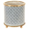 Cache-pot rond en porcelaine "Géométrique", petit