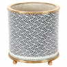 Cache-pot rond en porcelaine "Géométrique", grand