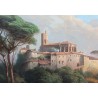 Tableau \"Ville fortifiée\" signé PREVOST-RITTER