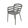 Fauteuil de jardin empilable Boston anthracite