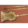 Lot d'outils de cheminée anglais en laiton