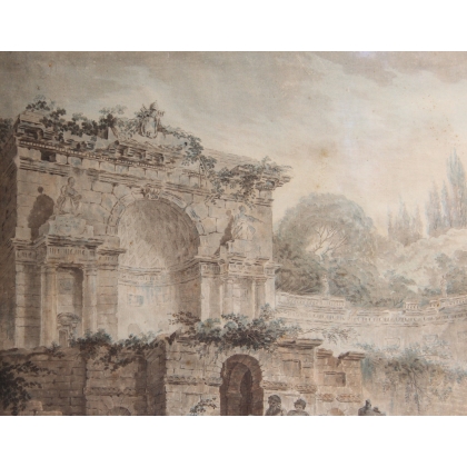 Stich „Ansicht von Rom“.  bei Moinat SA  – Antiquitäten und Dekoration –  Stiche, Lithografien