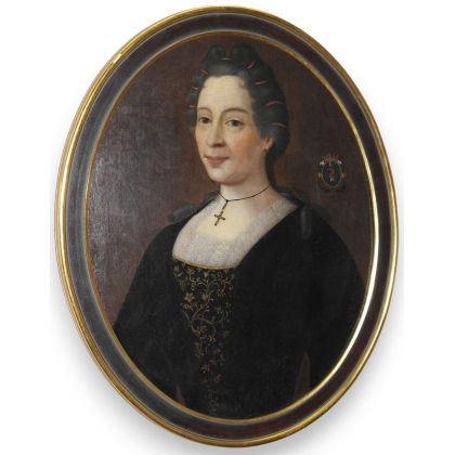 Painting "Woman, oval portrait