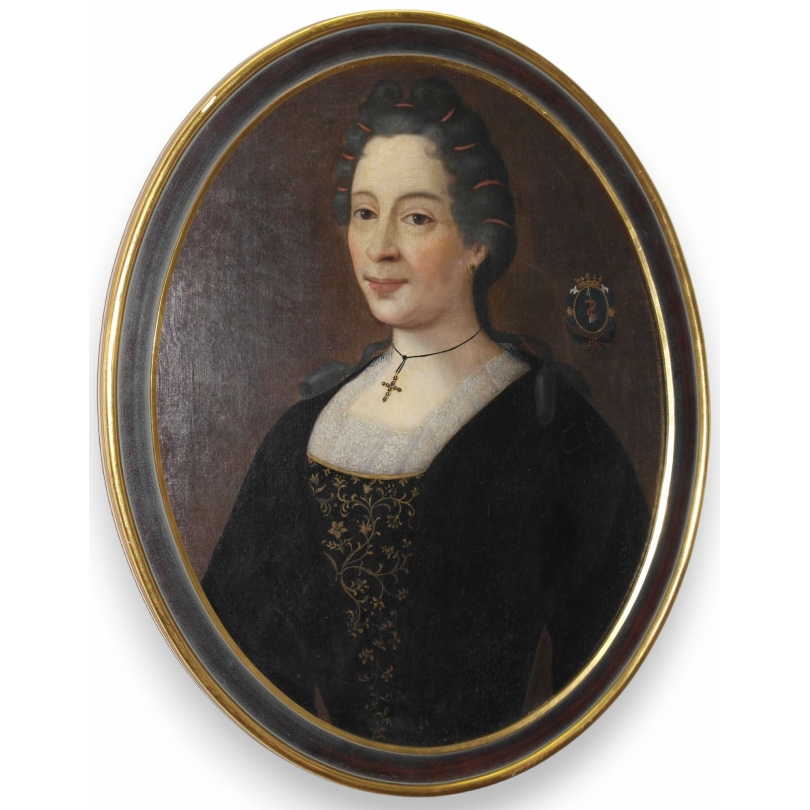 Painting "Woman, oval portrait