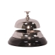 Cloche d'hôtel en laiton chromé