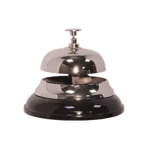 Cloche d'hôtel en laiton chromé