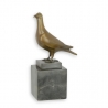 Bronze Pigeon socle en marbre noir