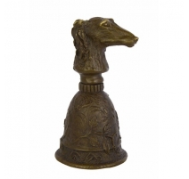 Cloche Borzoï en bronze