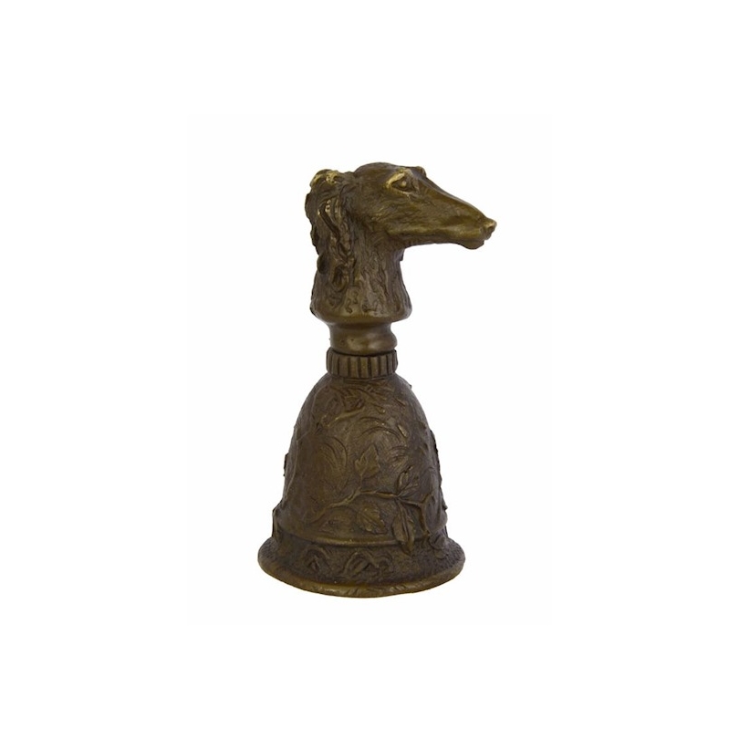 Cloche Borzoï en bronze