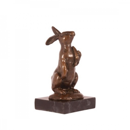 Bronze Lapin socle en marbre