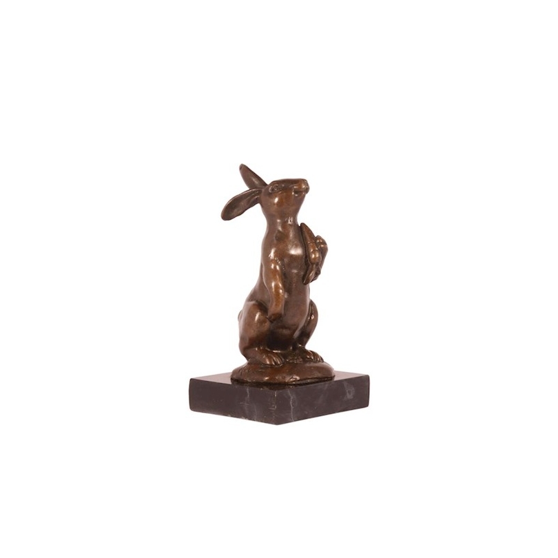 Bronze Lapin socle en marbre