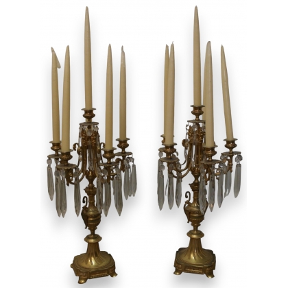 Pair of candelabra by  Moinat SA  - Antiques and home décor