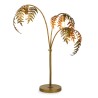 Gold-coloured metal palm tree lamp
