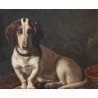 Tableau \"Basset\" signé G. MOHLER 1881