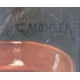 Tableau "Basset" signé G. MOHLER 1881