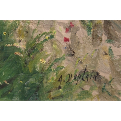 Tableau \"St-Saphorin\" signé A. DUPLAIN