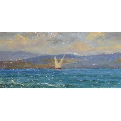 绘画 | 题为《湖》的画作，署名文森特·吉利安（Vincent GILLIAND）。莫伊纳特公司（Moinat SA）——古董与装饰艺术